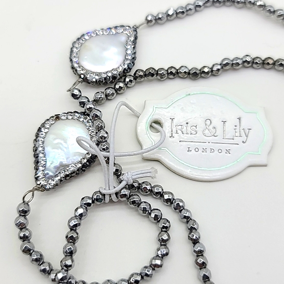 $125 NWTS Iris & Lily London UK Freshwater Pearl & Enhanced Turquoise Beaded Nk - Picture 6 of 8